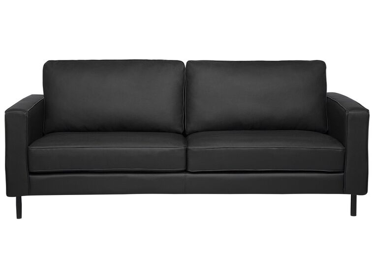 3-Sitzer Sofa Leder schwarz SAVALEN_723693