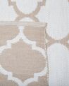 Obojstranný vonkajší koberec 140 x 200 cm béžová/biela AKSU_733633