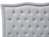 Fabric EU Super King Size Bed Grey METZ_745061