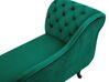 Left Hand Chaise Lounge Velvet Green NIMES_805954