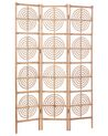 3-panelowy składany parawan pokojowy rattanowy 117 x 180 cm naturaly ALTAMURA_866443
