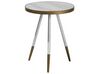 Marble Effect Side Table White with Gold RAMONA_705783