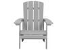 Chaise de jardin gris clair avec repose-pieds ADIRONDACK _809523