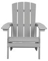 Cadeira de jardim cinzenta clara com repousa-pés ADIRONDACK_809523
