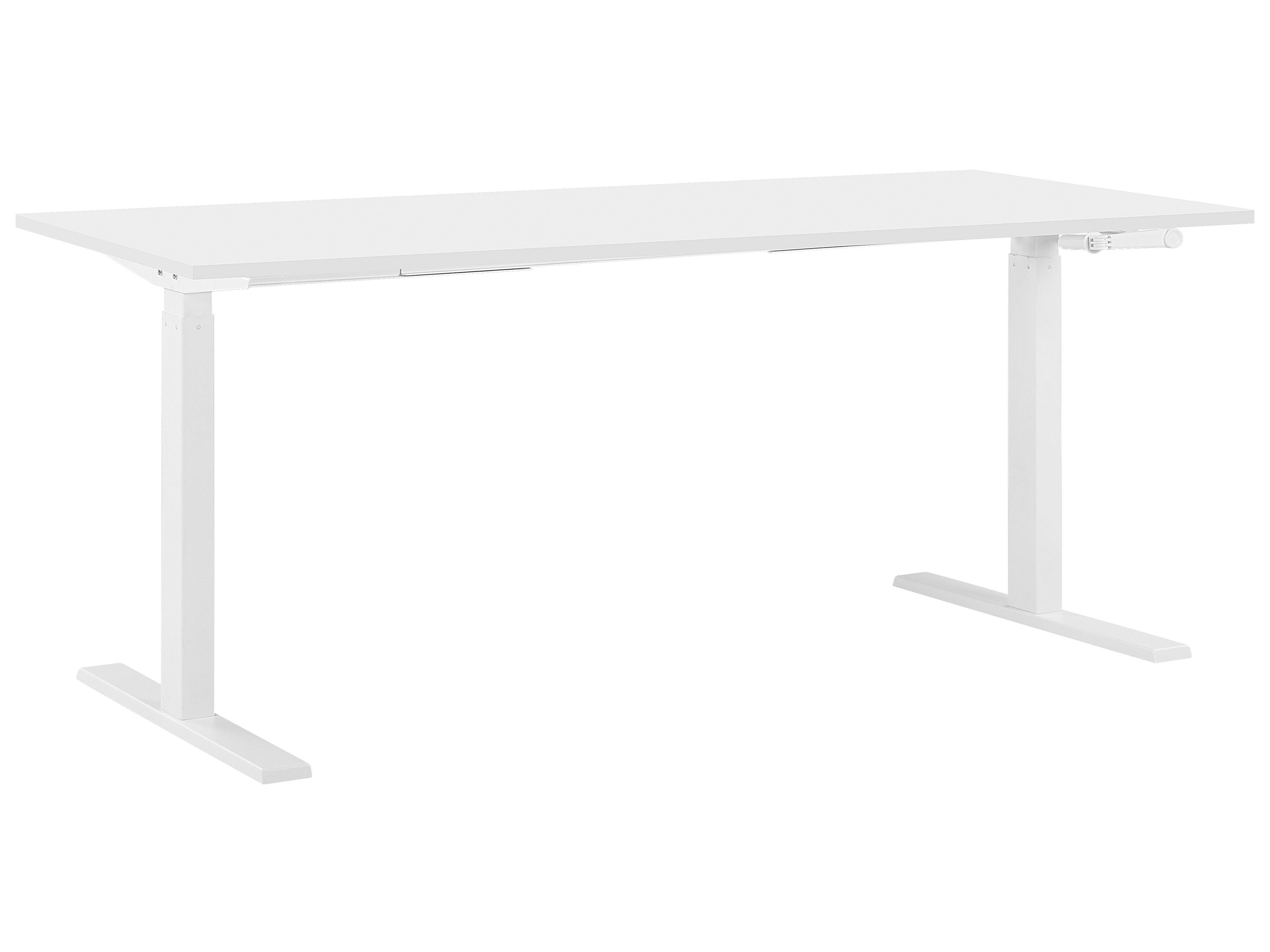 Schreibtisch weiÃ? 180 x 80 cm manuell höhenverstellbar DESTIN II | Beliani.de neudörfler höhenverstellbarer schreibtisch preis