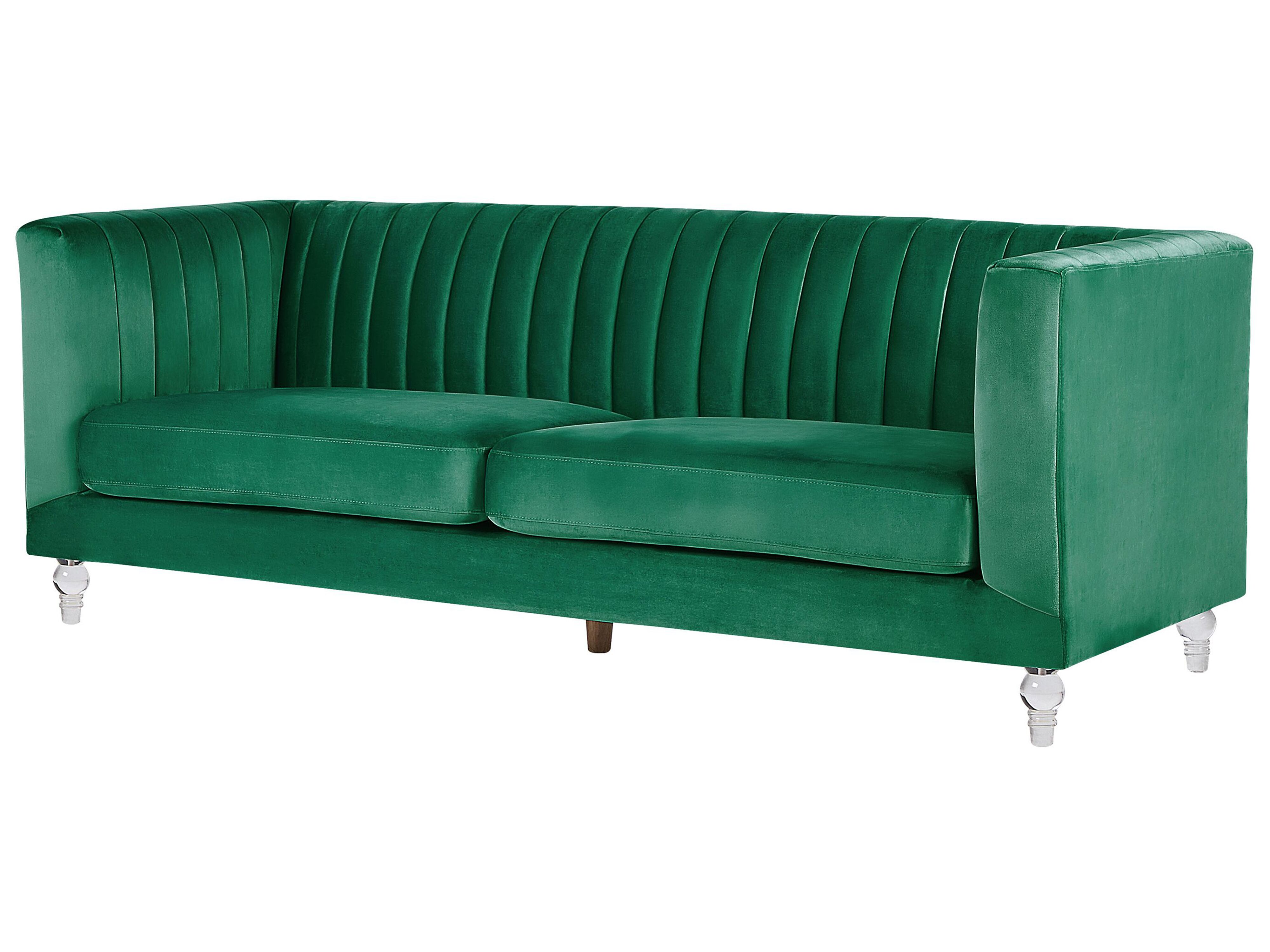 Soffa 3-sits sammet grön ARVIKA | Beliani.se
