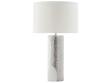 Lampada da tavolo moderna in color bianco/argento AIKEN