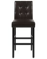 Faux Leather Bar Chair Brown MADISON_773557