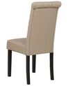 Set of 2 Fabric Dining Chairs Taupe MELVA_916203