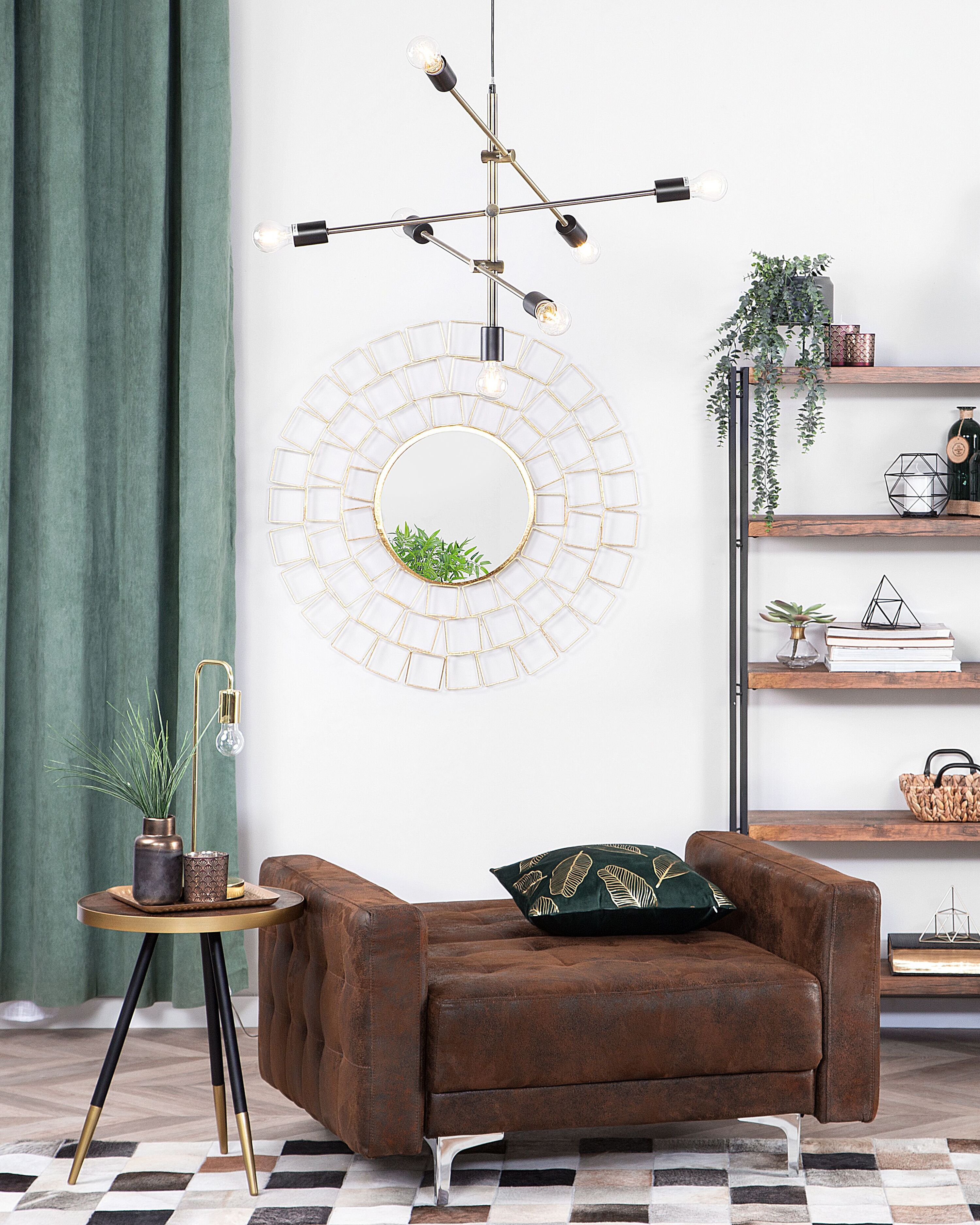 Fotel ekoskóra brązowy ABERDEEN