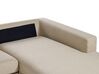 5 Seater Fabric Sofa Beige LILVIKEN_887205