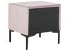 Nattduksbord med 2 lådor sammet rosa SEZANNE_892516