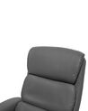  Faux Leather Recliner Chair with Footstool Grey LEGEND_698059