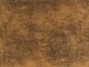 Polsterbett Kunstleder braun Lattenrost 140 x 200 cm FITOU_875881