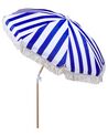 Parasol de jardin ⌀ 150 cm bleu et blanc MONDELLO_848579