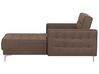 Fabric Chaise Lounge Brown ABERDEEN_736650