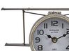 Zegar stojący w kształcie samolotu srebrny STANS_785213