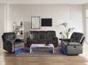 Velvet LED Electric Recliner Living Room Set with USB Port Grey BERGEN_835186