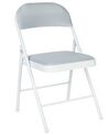 Set of 4 Folding Chairs Light Grey SPARKS_863759