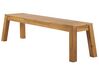 Zestaw ogrodowy akacjowy stół i ławki jasne drewno LIVORNO_796736