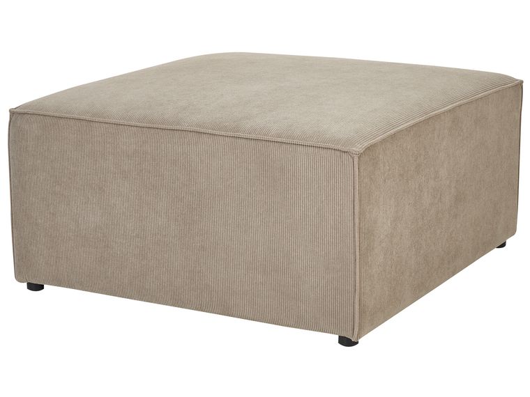 3Sitzer Sofa Cord taupe mit Ottomane LEMVIG Beliani.at