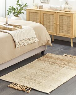 Matto juutti beige 80 x 150 cm HAMZALAR Matto juutti beige 80 x 150 cm HAMZALAR