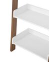 Ladder Shelf Dark Wood and White MOBILE TRIO_727331
