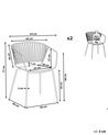 Metallstuhl beige mit Kunstleder-Sitz 2er Set RIGBY_907872