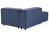 Right Hand Jumbo Cord Chaise Lounge Blue APRICA_908990