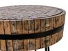 Mesa auxiliar de madera de teca clara/negro ⌀ 45 cm TAKU_678546