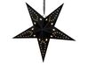 Sada 2 závesných zamatových hviezd s LED 45 cm čierna MOTTI_835558