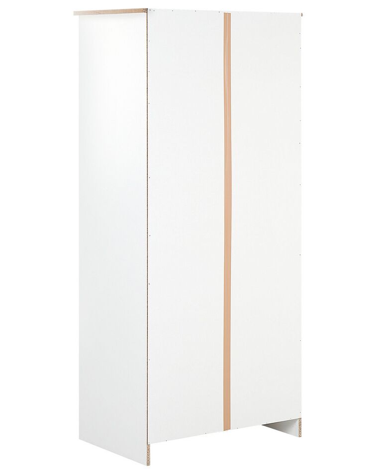 Armoire à 2 Portes Gris Et Blanc Avec étagère 117 Cm ZEHNA