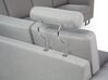 Sofá esquinero tapizado en poliéster gris claro STOCKHOLM_681851