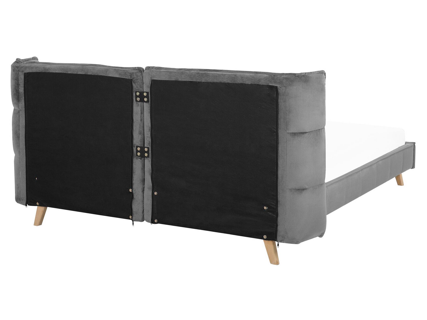 Bett Grau Samtstoff 160 X 200 Cm SENLIS Beliani de bett-grau-samtstoff-160-x-200-cm-senlis-beliani-de