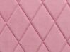 Cama con somier de terciopelo rosa 160 x 200 cm ROCHEFORT_857446
