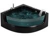 Whirlpool Bath with LED 1900 x 1350 mm Black MARINA_807783