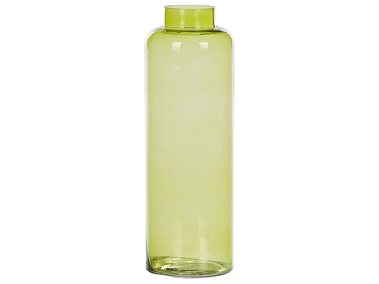 Vaso de vidro verde azeitona 33 cm MAKHANI_823686