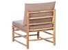 Conjunto esquinero de jardín 5 plazas con sillón de bambú gris pardo CERRETO_908896