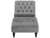 Chaise longue in velluto color grigio chiaro MURET_750611