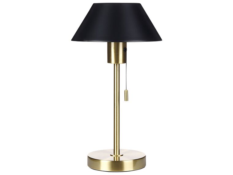Lampa stołowa metalowa złota z czarnym CAPARO_851341