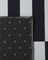 Teppich schwarz / weiß 80 x 240 cm Streifenmuster Kurzflor PACODE_831690