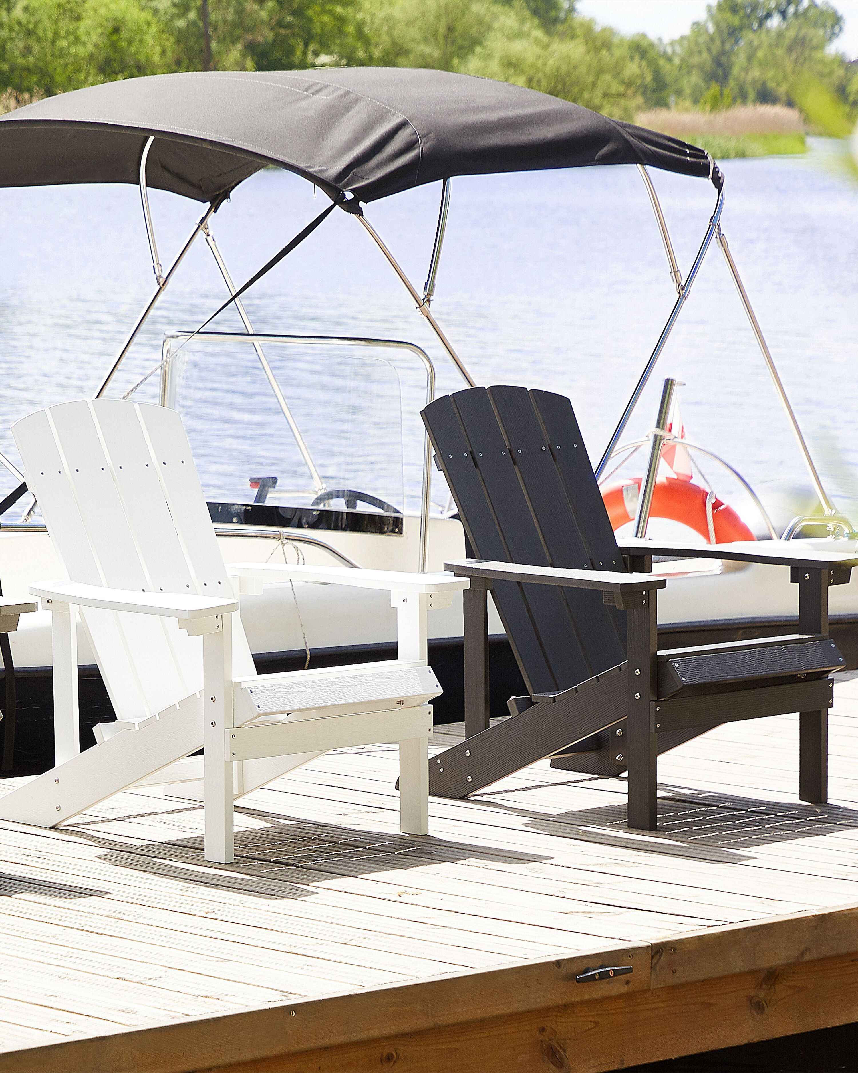 Krzesło ogrodowe białe ADIRONDACK