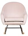 Cadeira de baloiço em veludo rosa OXIE_728402