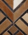 Dywan patchwork skórzany 140 x 200 cm brązowy TEKIR_764623