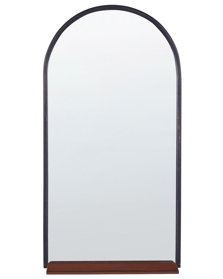 Nástenné zrkadlo s poličkou 40 x 67 cm čierna/medená DOMME_837873