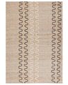 Teppich Jute beige 160 x 230 cm geometrisches Muster Kurzflor SOGUT_852327