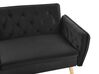 Sofa rozkładana welurowa czarna BARDU_792083