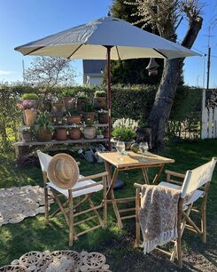 Aurinkovarjo vaalea beige ⌀ 270 cm TOSCANA Aurinkovarjo vaalea beige ⌀ 270 cm TOSCANA