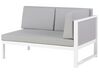 Lounge Set Aluminium weiß 6-Sitzer Auflagen grau CASTELLA_554865