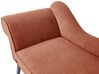 Left Hand Fabric Chaise Lounge Red BIARRITZ_898079